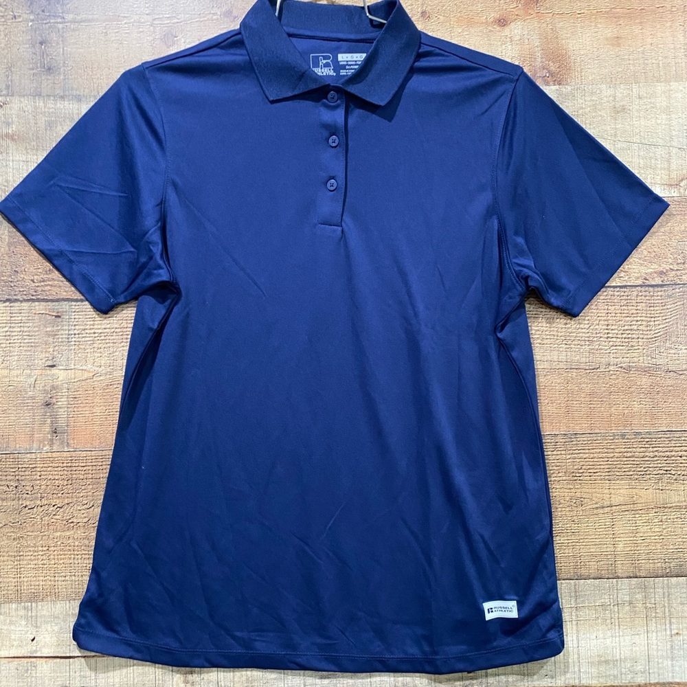 New Without Tags Russell Navy Blue Womens Polo Shirt Size Large